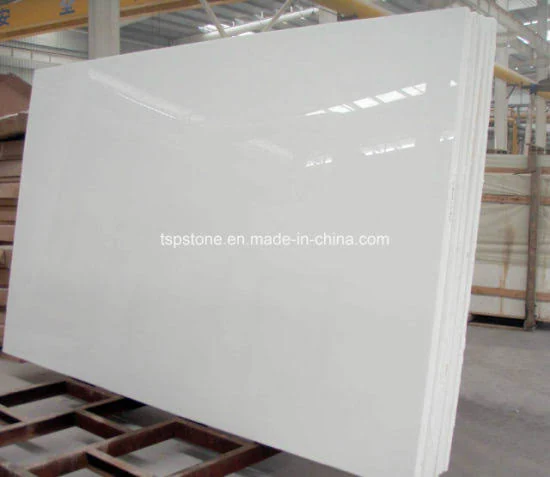Nano White polished slab stack